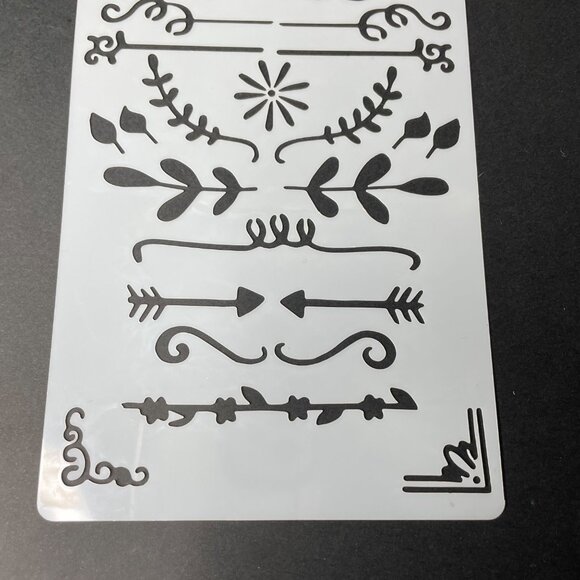 Reusable Art Planner Stencil Boarders Edges Mixed Media Supplies mq - Picture 3 of 3